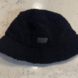 UGG Black Sherpa Bucket Hat